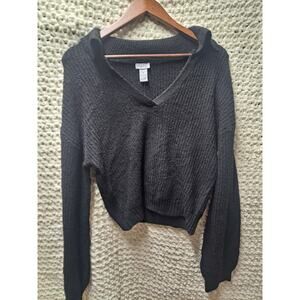 Rue21 Black Sweater with Collar